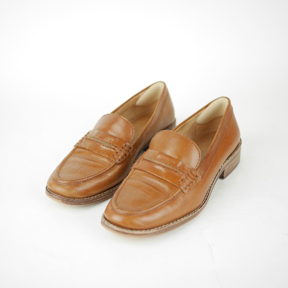 MADEWELL Women's 6.5 Brown leather penny loafers casual comfort shoes NYE PENNY